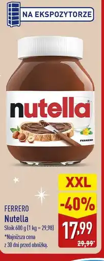 ALDI Nutella oferta