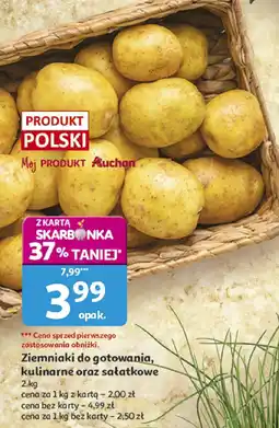 Auchan Ziemniaki do gotowania, kulinarne oraz sałatkowe Auchan oferta
