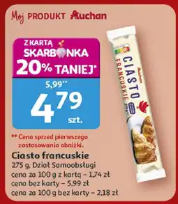 Auchan Ciasto francuskie Dział Samoobsługi Auchan oferta