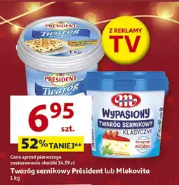 Auchan Twaróg sernikowy Président lub Mlekovita Auchan oferta