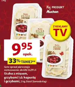 Auchan Uszka z mięsem, grzybami lub kapustą i grzybami Dział Samoobsługi oferta