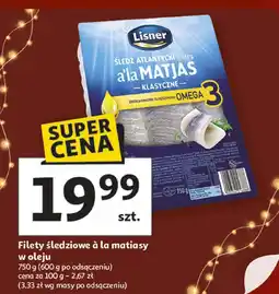 Auchan Filety śledziowe à la matias w oleju Lisner oferta