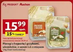 Auchan Pierogi z kapustą i grzybami, ukraińskie, z serem lub z mięsem Dział Samoobsługi Auchan oferta