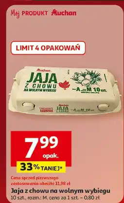 Auchan Jaja z chowu klatkowym wybiegu, rozmiar M Auchan oferta