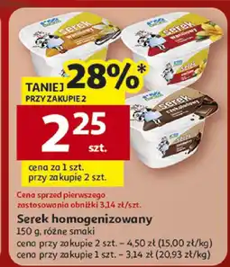 Auchan Serek homogenizowany różne smaki Auchan oferta