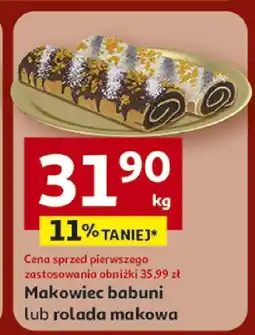 Auchan Makowiec babuni lub rolada makowa Auchan oferta