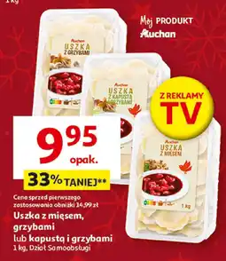 Auchan Uszka z mięsem, grzybami lub kapustą i grzybami - Dział Samoobsługi Auchan oferta