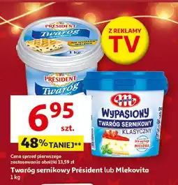 Auchan Twaróg sernikowy Président lub Mlekovita Président, Mlekovita oferta