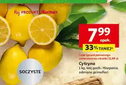 Auchan Cytryna 1 kg Hiszpania, odmiana primafiori oferta