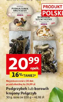 Auchan Podgrzybek brunatny krojony Polgrzyb 50 g oferta