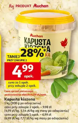 Auchan Kapusta kiszona 1 kg (900 g) Auchan oferta