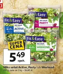 Auchan Miks sałat Active, Party lub Weekend Fit & Easy 150 g oferta