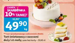 Auchan Tort śmietanowy z owocami duży lub mały Auchan oferta