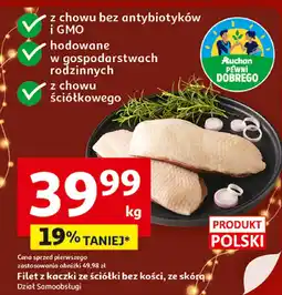 Auchan Filet z kaczki ze ściątki bez kości, ze skórą Dział Samoobsługi Auchan oferta