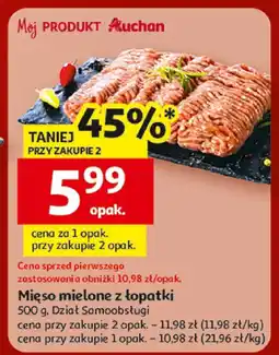 Auchan Mięso mielone z łopatki 500 g, Dział Samoobsługi Auchan oferta