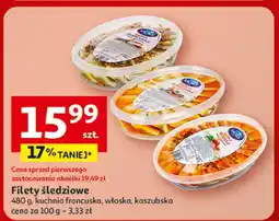 Auchan Filety śledziowe, 480 g, kuchnia francuska, włoska, kaszubska Auchan oferta