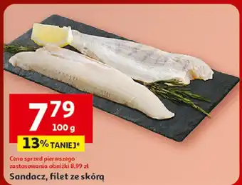 Sandacz, filet ze skórą, 100 g Auchan