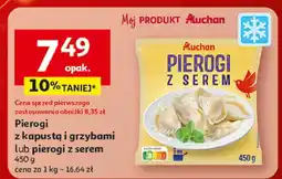 Auchan Pierogi z kapustą i grzybami lub pierogi z serem, Auchan, 450 g oferta