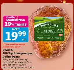 Auchan Szynka, 100% polskiego mięsa, Dolina Dobra, 440 g oferta