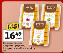 Auchan Krokiety z mięsem, z kapustą i grzybami lub z pieczarkami i serem Virtu oferta