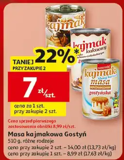 Auchan Masa kajmakowa Gostyń różne rodzaje oferta