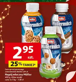 Auchan Napój mleczny Müller różne smaki oferta