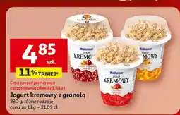 Auchan Jogurt kremowy z granoką Bakoma różne rodzaje oferta