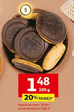 Auchan Ciastka herbatniki w czekoladzie Auchan oferta