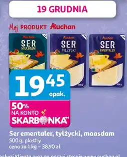 Auchan Ser ementaler, tylżycki, maasdam Auchan oferta