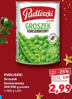 Kaufland Pudliszki groszek konserwowy oferta