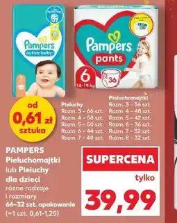 Kaufland Pampers Pieluchomajtki lub pieluchy dla dzieci oferta