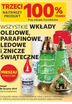 Kaufland Wszystkie wkłady olejowe, parafinowe, ledowe i znicze świąteczne oferta