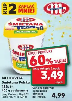 Kaufland Śmietana Polska Mlekovita 18% tł oferta
