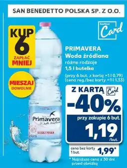 Kaufland Woda źródlana Promavera oferta