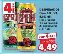 Kaufland Desperados piwo 0% oferta