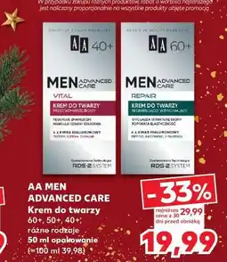 Kaufland Krem do twarzy AA MEN ADVANCED CARE oferta