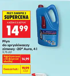 Biedronka Płyn do spryskiwaczy zimowy -20°C Aura, 4 L oferta