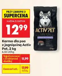 Biedronka Karma dla psa z jagnięciną Activ Pet, 2 kg oferta