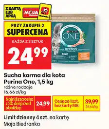 Biedronka Sucha karma dla kota Purina One, 1,5 kg oferta