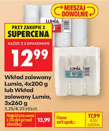 Biedronka Wkład zalewany Lumia, 4x200 g lub Wkład zalewany Lumia 3x260 g oferta