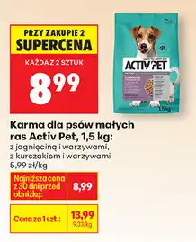 Biedronka Karma dla psów małych ras Activ Pet, 1,5 kg oferta