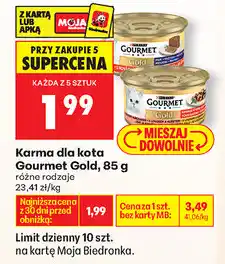 Biedronka Karma dla kota Gourmet Gold, 85 g oferta