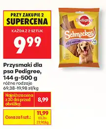 Biedronka Przysmaki dla pas Pedigree, 144 g-500 g oferta