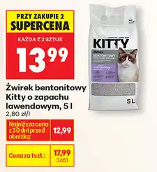 Biedronka Żwirek betonitowy Kitty o zapachu lawendowym, 5 L oferta