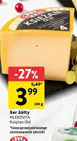 Intermarche Ser żółty Księżan Old MLEKOVITA oferta