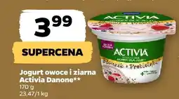 Netto Jogurt owoce i ziarna Activia Danone oferta