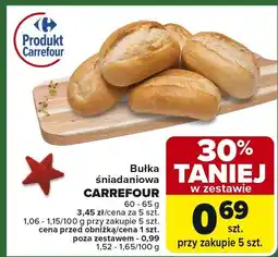 Carrefour Bułka śniadaniowa CARREFOUR 60 g oferta