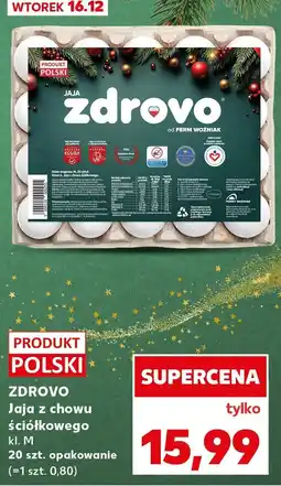 Kaufland Jaja z chowu ściółkowego kl. M 20 szt. ZDROVO oferta