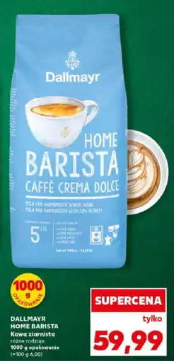 Kaufland Kawa ziarnista Home Barista różne rodzaje 1 kg Dallmayr oferta