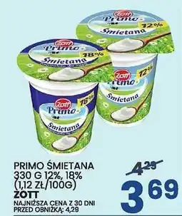 Wafelek Śmietana Primo 12%, 18% Zott Primo oferta